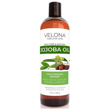 velona Jojoba Oil 16 oz | 100% Pure and Natural Carrier Oil | Clear, Refined, Cold Pressed | Moisturizing Face, Hair, Body and Skin Care | Use Today - Enjoy Results