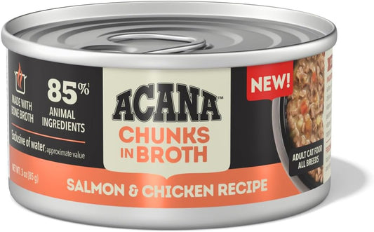 Acana Chunks In Broth Salmon & Chicken Recipe, 3Oz