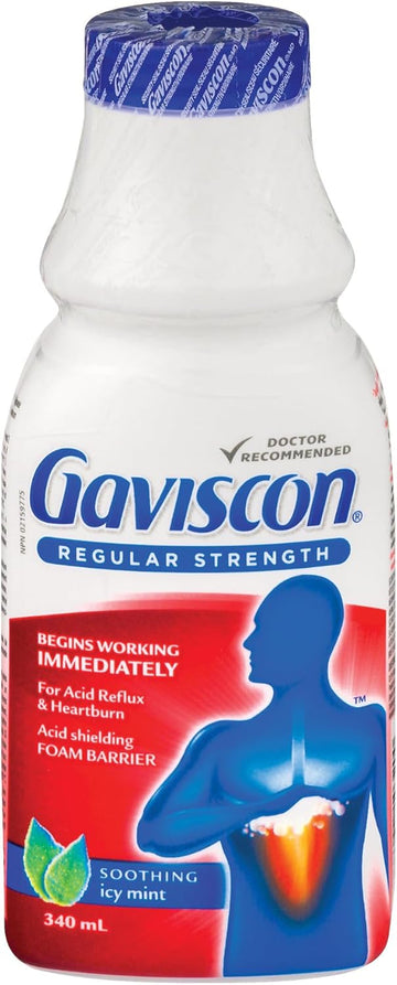 (Cn) Gaviscon Soothing Liquid Icy Mint, Gaviscon Liquide Apaisant Menthe Glacee