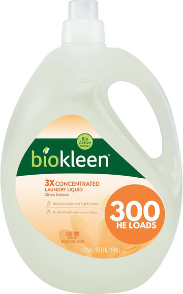 Biokleen Laundry Detergent Sheets - Dye & Fragrance Free, Hypoallergenic, Enzymatic Cleaner, Stain Remover, Bio Active Formula, No Plastic Jug, Unscented, 100 Loads