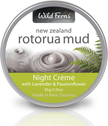 Wild Ferns Rotorua Mud Night Crème With Lavender & Passionflower, 95 Grams