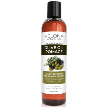 velona Olive Pomace Oil 8 oz | 100% Pure and Natural Carrier Oil | Refined, Cold pressed | Cooking, Skin, Hair, Body & Face Moisturizing | Use Today - Enjoy Results