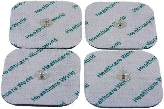 Tens Electrode Pads 5X5Cm Self-Adhesive Electrodes With 3.5Mm Stud Connection (40 Pack) Compatible With Beurer, Sanitas, Boots, Kinetic Tens Machines