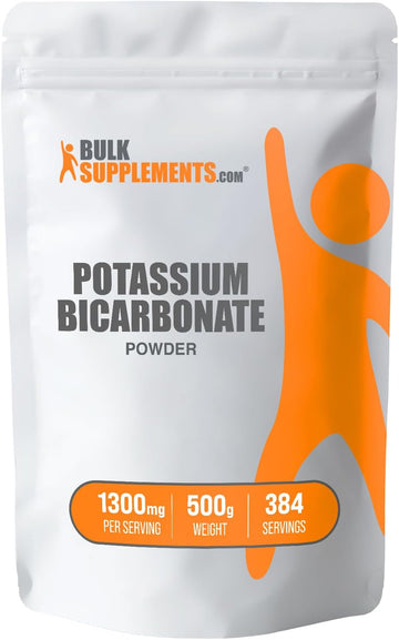 Bulksupplements.Com Potassium Bicarbonate Powder - Potassium Supplement Powder, Potassium Bicarbonate Food Grade - 1300Mg Per Serving (500Mg Potassium), 500G (1.1 Lbs) (Pack Of 1)