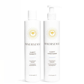 Innersense Organic Beauty - Natural Clear + Calm Hypoallergenic Clarity Hairbath + Conditioner Duo | Non-Toxic, Cruelty-Free Haircare (10 Fl Oz | 295 Ml)