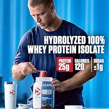 Dymatize X Dunkin' Glazed Donut Iso100 Whey Protein Powder, 25G Of Protein, 20 Servings, 5.5G Bcaas, 120 Cal., Gluten Free, 1G Fat, 1G Sugar, 2G Carb