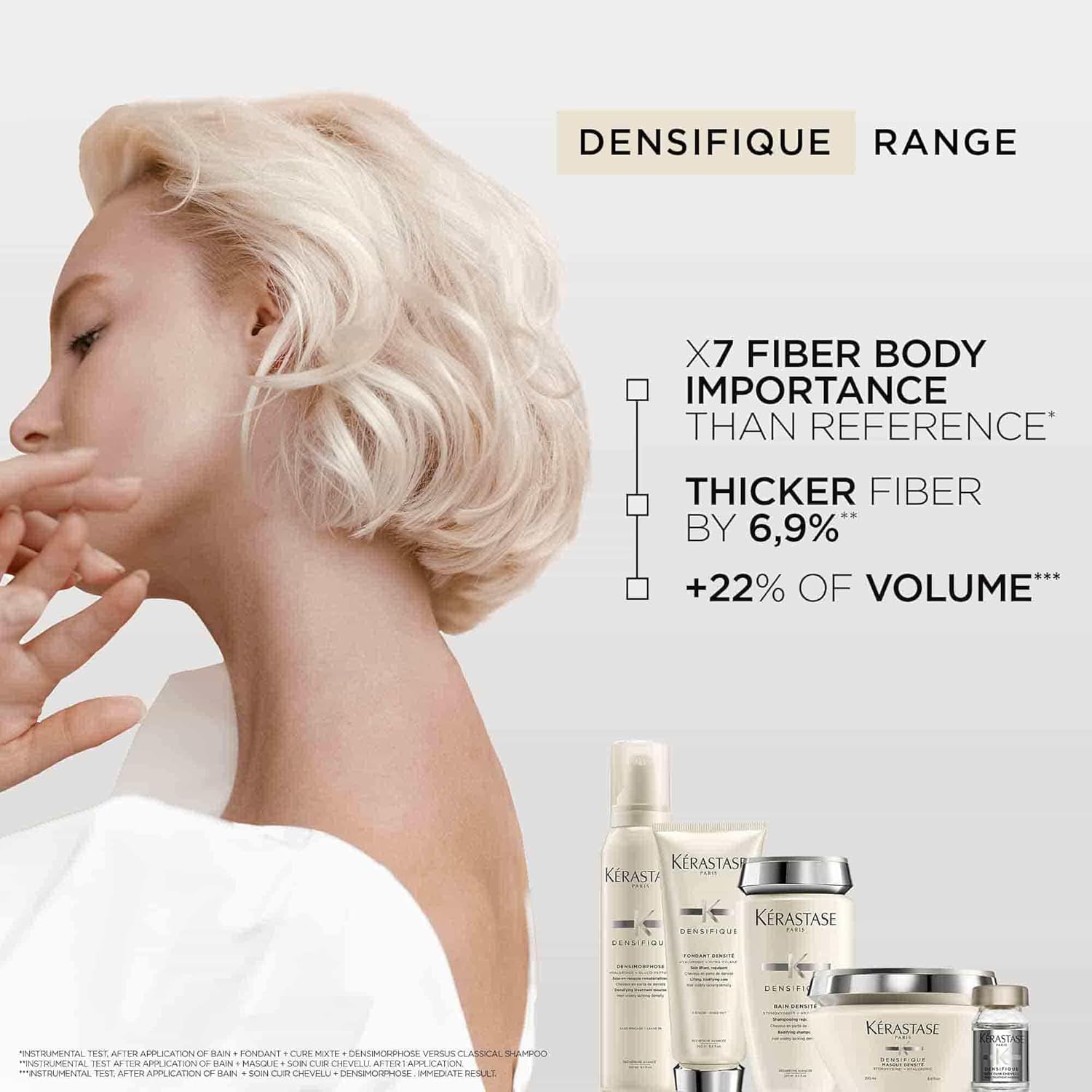 Kerastase Duo Densifique Shampoo And Conditioner Set, Thickening And Volumising For Fine Hair, With Hyaluronic Acid, Bain Densité, 250Ml & Fondant Densité, 200Ml