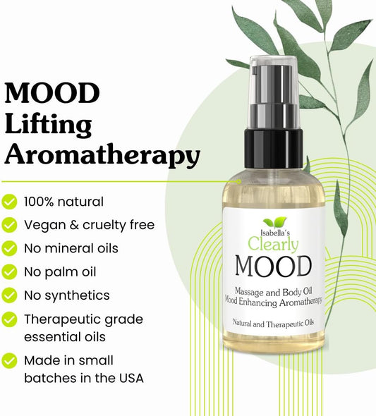 Clearly Mood Aromatherapy Body Oil, Therapeutic Essential Oils With Al