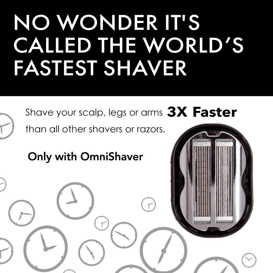 Premium Omnishaver Bi-Directional Shavers For Men & Women | 3X Faster, Smooth, And Safe Shave | Self-Cleaning, Self-Sharpening Razor Blades For Shaving Head, Legs, Arms, Body (Yellow) : Beauty & Personal Care