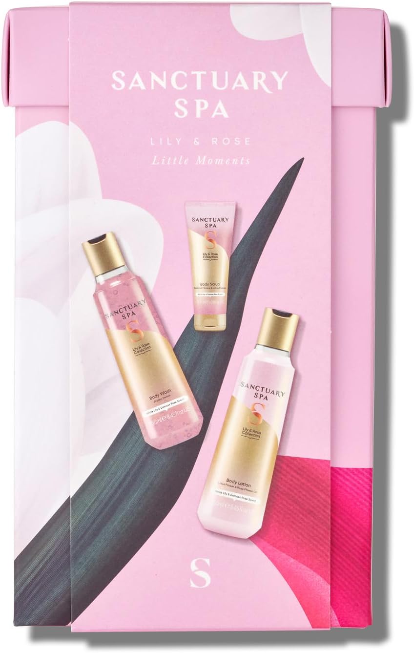 Sanctuary Spa Lily & Rose Collection Gift Set, Vegan, Gift For Women, Gift For Her, Womens Gift Sets