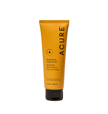 Acure Brightening Facial Scrub For A Youthful, Brighter, Radiant Complexion | With Sea Kelp & French Green Clay, 4 Fl Oz