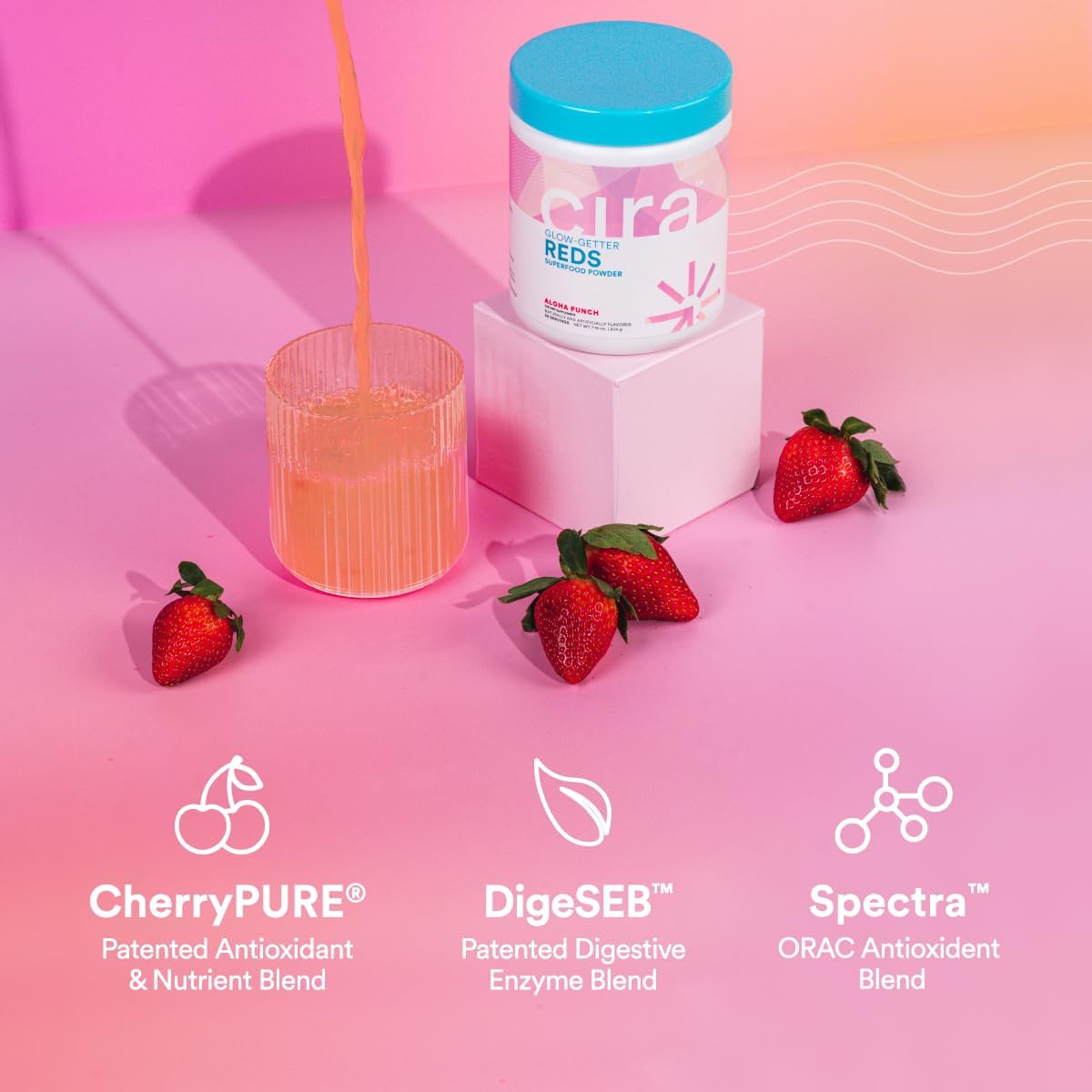 Cira Glow-Getter Reds Superfood Powder - Antioxidants & Polyphenols fo