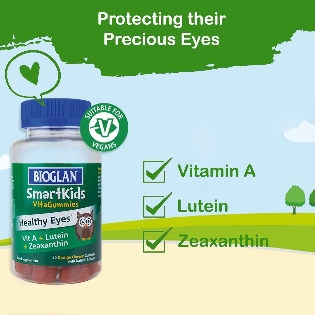 Bioglan SmartKids Healthy Eyes | Vitamin A | Lutein | Zeaxanthin | 30 Gummies : Amazon.co.uk: Health & Personal Care