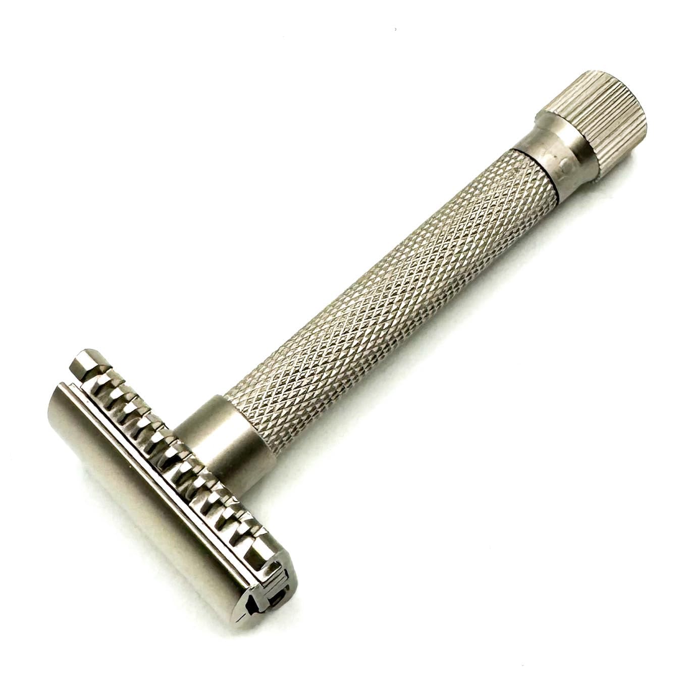 The Parker Variant Open Comb - Adjustable Double Edge Safety Razor, Customize Your Shave With A Turn Of The Dial From Mild To Aggressive - 5 Blades Included (Satin Chrome) : Beauty & Personal Care