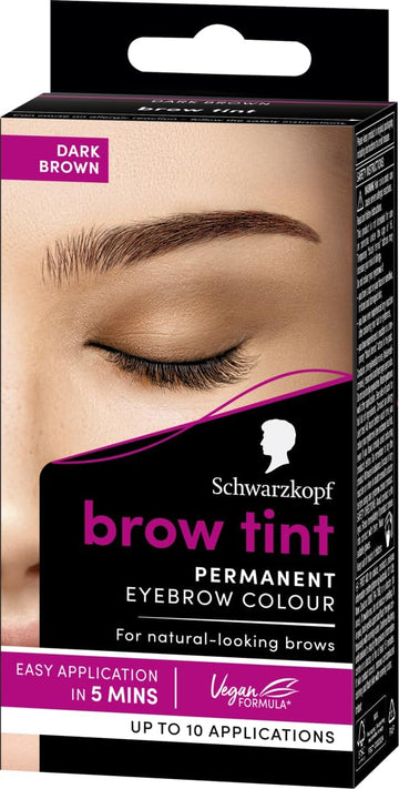 Schwarzkopf Brow Tint Professional Formula Eyebrow Dye Brow Tinting Kit With Gentle Permanent Colour - Dark Blonde (Package May Vary)