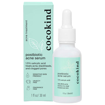 Cocokind Postbiotic Acne Serum, Salicylic Acid Serum And Bha Liquid Exfoliant - Exfoliating, Brightening And Hydrating Serum
