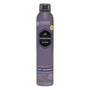 Hask Charcoal Purifying Dry Shampoo – Absorbs Oil, Purifies & Detoxifies Hair, Extends Time Between Washes, No Sulfates Or Parabens, Cruelty-Free – 8.1Oz