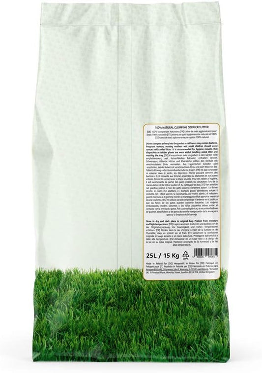 Amazon Brand - Lifelong Clumping Corn Cat Litter, Unscented, 25 L (Pack Of 1)5400606995871