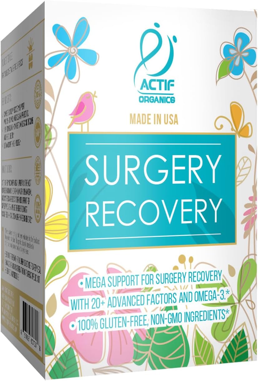Actif Surgery Recovery Supplement With 20+ Advanced Factors And Omega-3 β Non Gmo, Made In Usa, 90 Count Double Chlorella Factor + Zinc