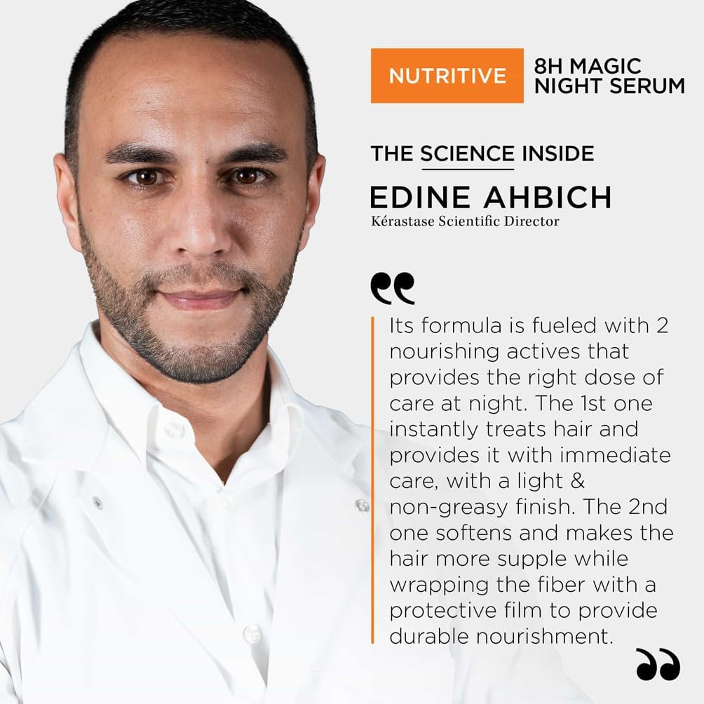 Kérastase Nutritive Nourishing Hair Serum with Niacinamide, Overnight Leave-In Treatment for Dry Hair, Lightweight and Non-Greasy, 8H Magic Night Serum, 90 ml : Amazon.co.uk: Beauty