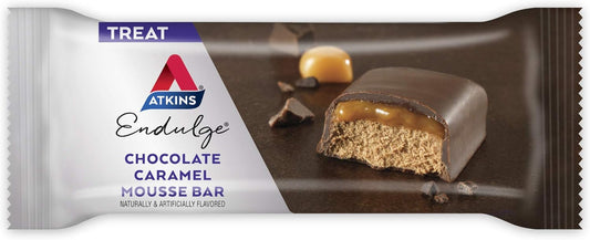 Atkins Endulge Chocolate Caramel Mousse Bar, Dessert Favorite, 1G Sugar, High In Fiber, 5 Count