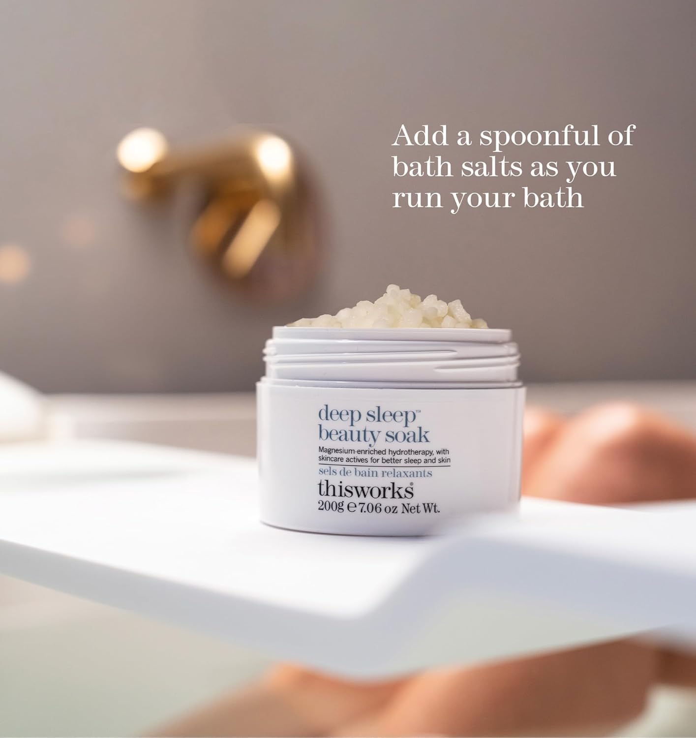 This Works Deep Sleep Beauty Bath Soak 200G - Luxury Bath Salts With Muscle Soothing Minerals Magnesium And Zinc, With Vitamin E For Brighter Skin : Beauty & Personal Care