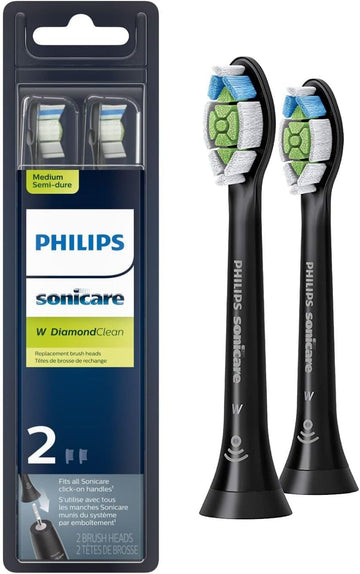 Philips Sonicare Genuine W Diamondclean Replacement Toothbrush Heads, 3 Brush Heads, White, Hx6063/65