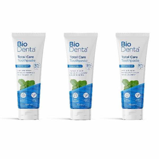 Biodenta Natural Whitening Toothpaste Total Care Vegan-3Pk