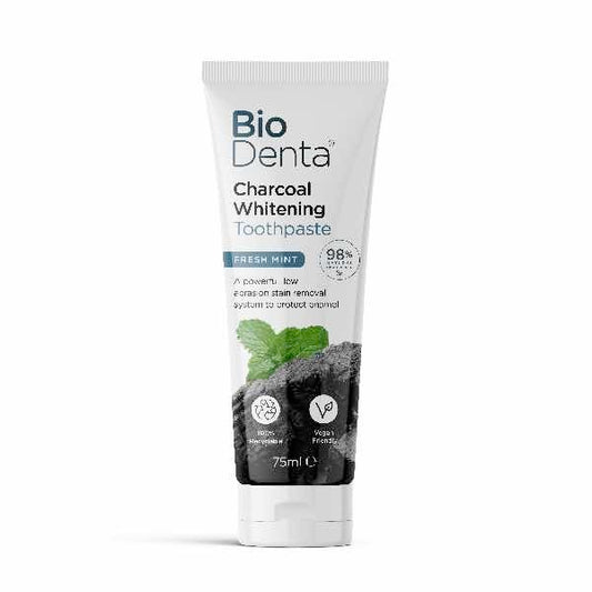 Biodenta Natural Whitening Toothpaste Charcoal Vegan 75Ml