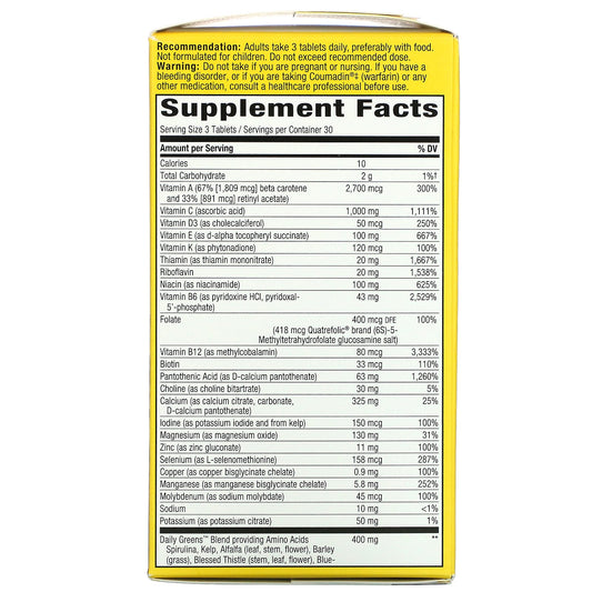 Nature'S Way, Alive! Max3 Potency Multivitamin, No Added Iron