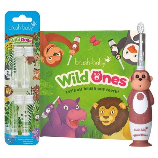 Brush Baby Wildones⢠Monkey Kids Toothbrush Gift Set