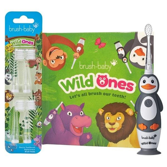 Brush Baby Wildones⢠Penguin Kids Toothbrush Gift Set