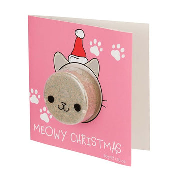 Bubble T Cosmetics Bath Bomb 'Meowy Christmas' Card (50G)