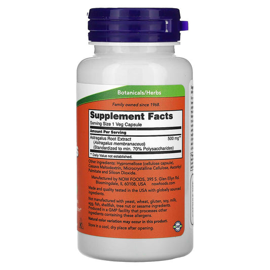 NOW Foods, Astragalus Extract, 500 mg