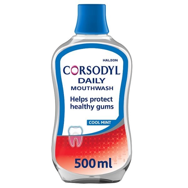 Corsodyl Daily Alcohol Free Mouthwash Cool Mint 500Ml