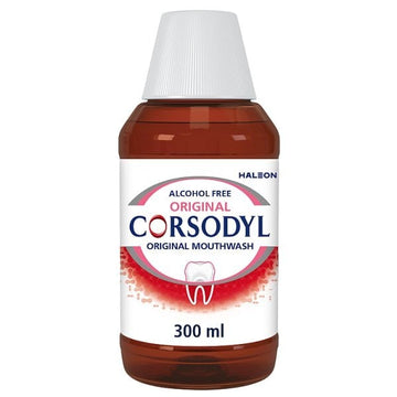 Corsodyl Medicated Mouthwash, Original, Alcohol Free 300Ml