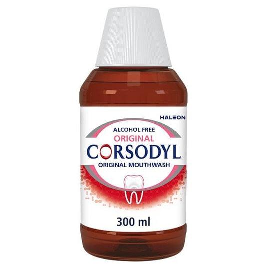 Corsodyl Medicated Mouthwash, Original, Alcohol Free 300Ml