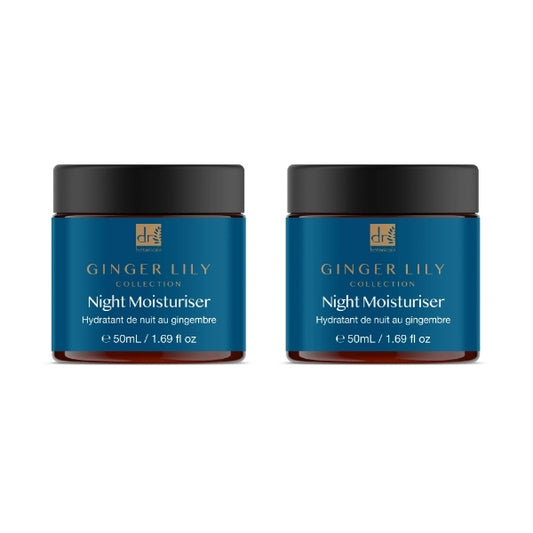 Dr.Botanicals Gingerlily Night Moisturiser Pack 2 X 50Ml