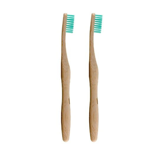 Dr.Botanicals Bamboo Toothbrush Green Twin Savings Pack