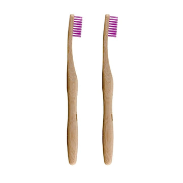 Dr.Botanicals Bamboo Toothbrush Purple Twin Savings Pack