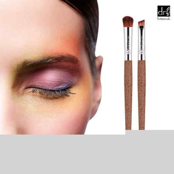 Dr.Botanicals Coffee Ground Set Of 2 Eye Brushes Twin Pack