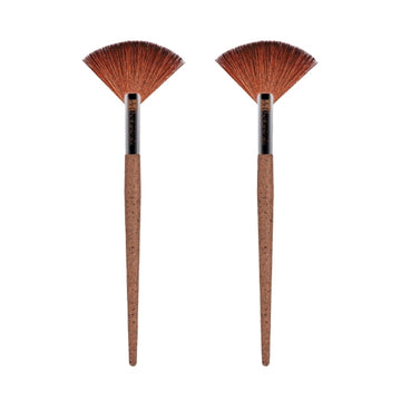 Dr.Botanicals Coffee Ground Fan Brush Twin Value Pack
