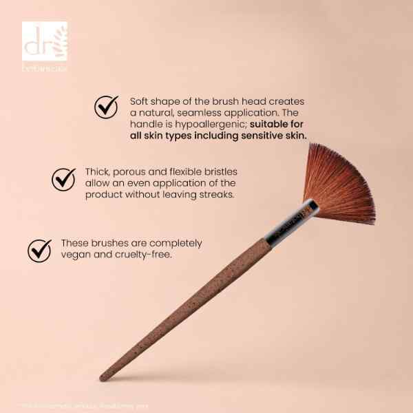 Dr.Botanicals Coffee Ground Fan Brush Twin Value Pack