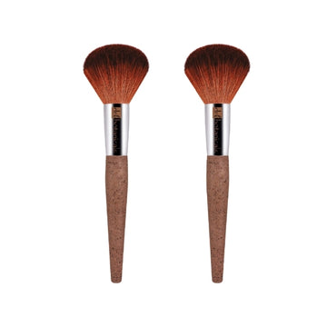 Dr.Botanicals Coffee Ground Powder Brush Twin Value Pack