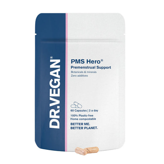 Dr.Vegan Pms Hero® | 30 Day Supply | 2 Capsules Per Day