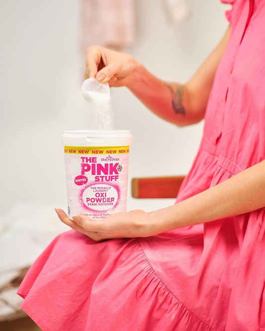 Stardrops - The Pink Stuff - The Miracle Laundry Oxi Powder Stain Remover Specifically Formulated For Whites, 1 Kg