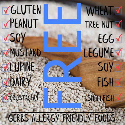 Gerbs Raw White Chia Seeds 4 Lbs. Premium Grade | Freshly Harvested & Packaged In Resealable Bulk Bag | Non-Gmo, Keto & Paleo Cleared |Great With Yogurt, Smoothies & Oatmeal | Gluten Peanut Free