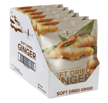 Amphora Conventional Soft Dried Ginger 4 Oz (113 Gr) Per Pouch (Case Of 6 Pouches)