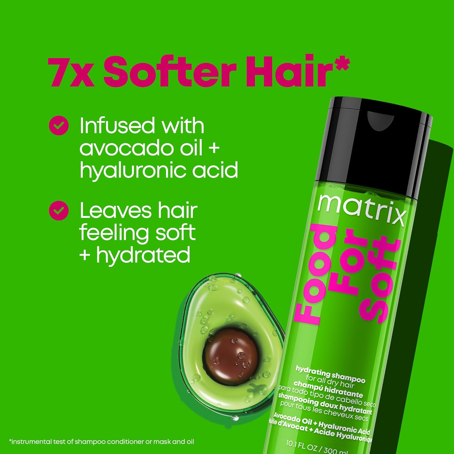 Matrix Duo Food For Soft Hydrating Shampoo With Avocado Oil And Hyaluronic Acid, For Dry Hair 1000Ml & Food For Soft Detangling Conditioner With Avocado Oil And Hyaluronic Acid, For Dry Hair 1000Ml