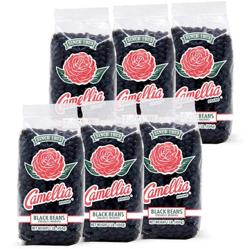 Camellia Brand Dried Black Beans, 1 Pound (Pack Of 6)